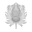 thistle tattoo design idea