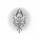 thistle tattoo design idea