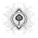 thistle tattoo design idea