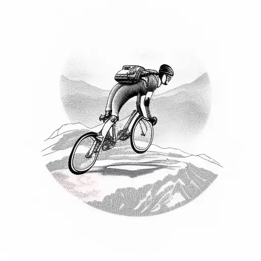 ET Riding a Mountaing Bicycle tattoo design idea