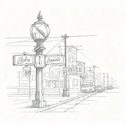 street sign tattoo design idea