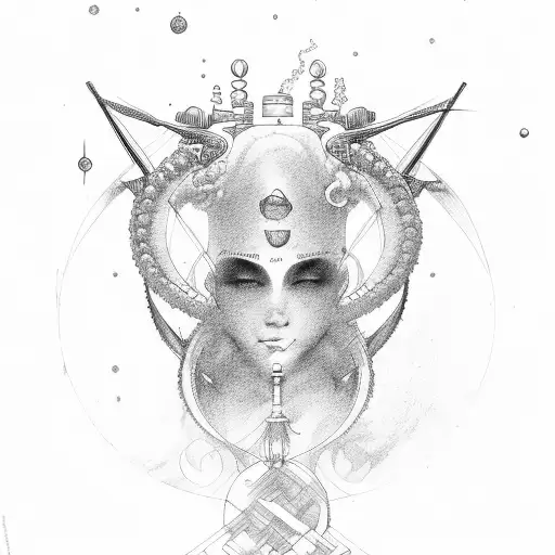 Aquarius and Virgo tattoo design idea