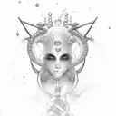 Aquarius and Virgo tattoo design idea