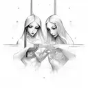 Aquarius and Virgo tattoo design idea