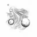 Aquarius and Virgo tattoo design idea