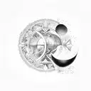 Aquarius and Virgo tattoo design idea