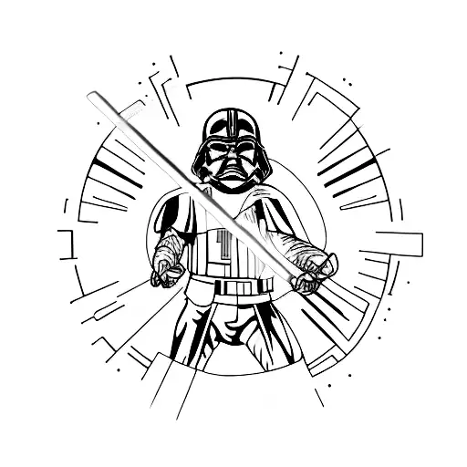 anakins lightsaber tattoo design idea