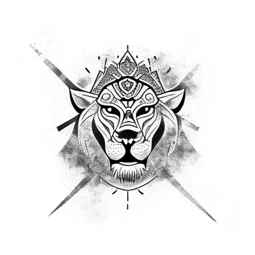 uN LEON MEDIEVAL tattoo design idea