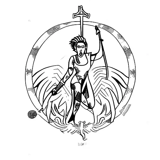 miley cyrus tarot card for growth tattoo design idea