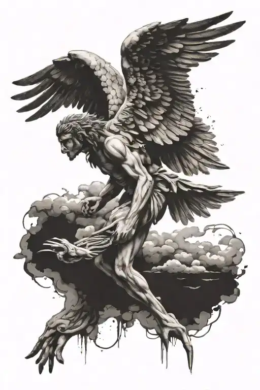 Icarus tattoo design idea