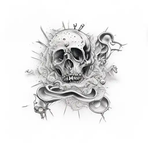 rotten corpse tattoo design idea