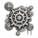 gear tattoo design idea