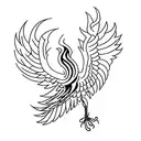 Phoenix with semicolon tattoo design idea