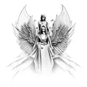 Alas de angel realistas para pecho hombre tattoo design idea