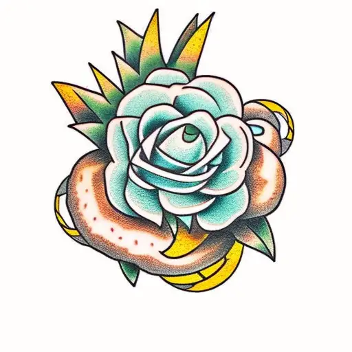 Pineapple tattoo design idea