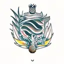 Pineapple tattoo design idea