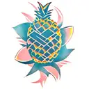 Pineapple tattoo design idea