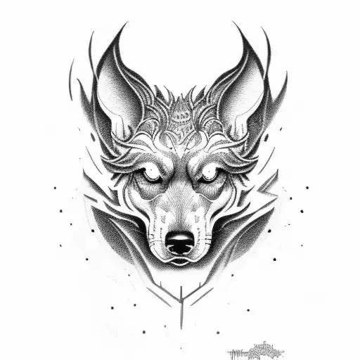 hell hound  tattoo design idea