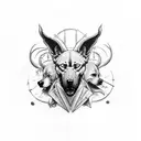 hell hound 3 heads tattoo design idea