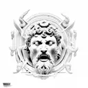 roman greek mythology roman statues wutang clan flourecent signs  tattoo design idea