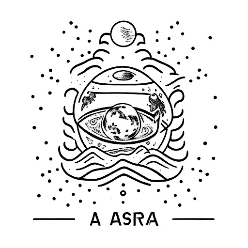 the phrase "Per aspera ad astra" tattoo design idea