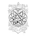 the phrase "Per aspera ad astra" tattoo design idea