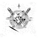the phrase "Per aspera ad astra" tattoo design idea