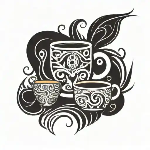 Gaelic football, coffee and music tattoo design idea