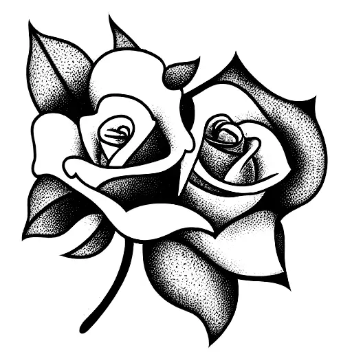 roses and daffodils  tattoo design idea