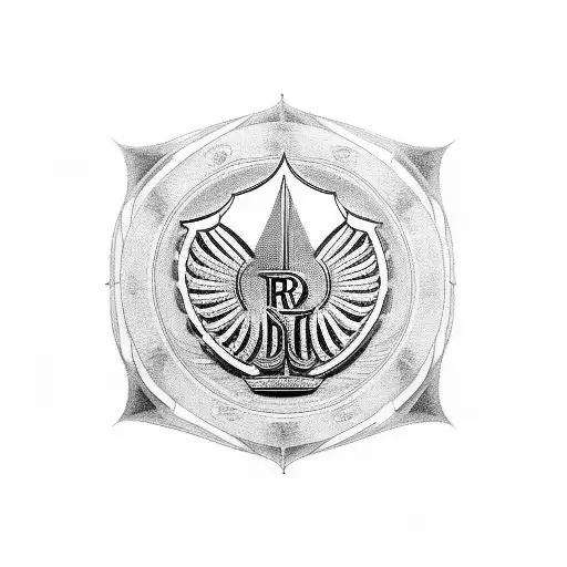 rolls royce logo tattoo design idea