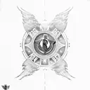 rolls royce wings logo tattoo design idea