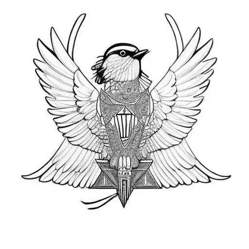 The Bird of the Hermes is my name, eating my wings to make me tame tattoo design idea