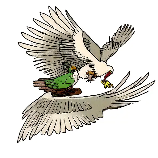 The Bird of the Hermes is my name, eating my wings to make me tame tattoo design idea
