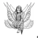 The Bird of the Hermes is my name, eating my wings to make me tame tattoo design idea