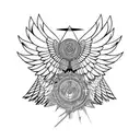 The Bird of the Hermes is my name, eating my wings to make me tame tattoo design idea