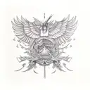 The Bird of the Hermes is my name, eating my wings to make me tame tattoo design idea