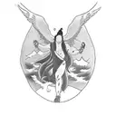 The Bird of the Hermes is my name, eating my wings to make me tame tattoo design idea