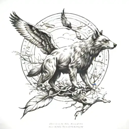 Freedom,independence, away from the crowd and people, longing for solitude, living with wild animals and the pure nature tattoo design idea