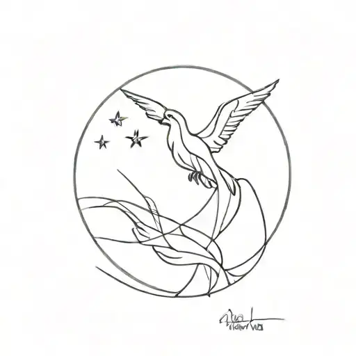 Freedom, independence, away from the crowd and people, longing for solitude tattoo design idea