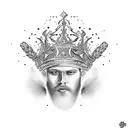 king crown and beer  tattoo design idea