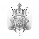 king crown and beer  tattoo design idea
