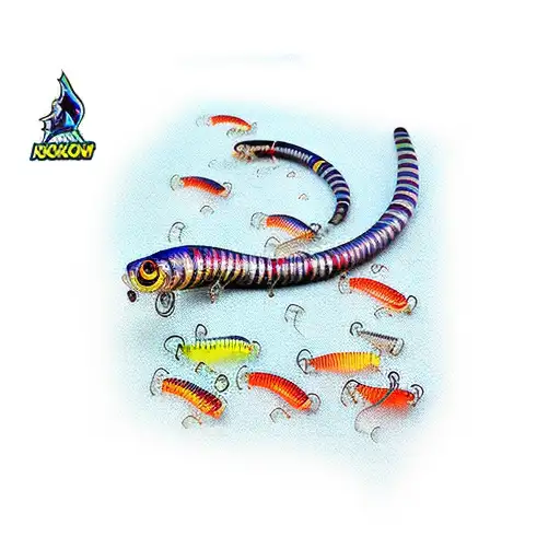 plastic worm fishing lure tattoo design idea