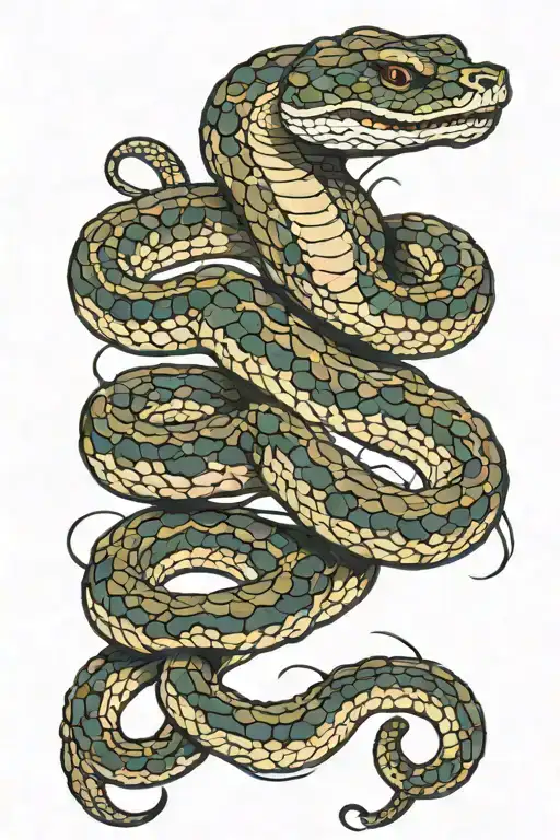 rattlesnake tattoo design idea