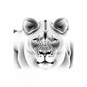 Lioness protecting her cubs tattoo design idea