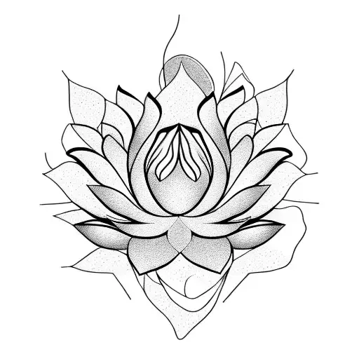 a lotus flower tattoo design idea