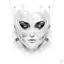Mascara hacker tattoo design idea