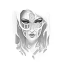 Mascara hacker tattoo design idea