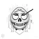 Mascara hacker tattoo design idea