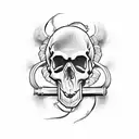Rat Rod and Skull tattoo design idea