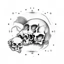 Rat Rod and Skull tattoo design idea